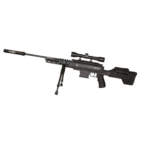 Carabine à air comprimé 16 J Black Ops sniper cal. 5,5 mm