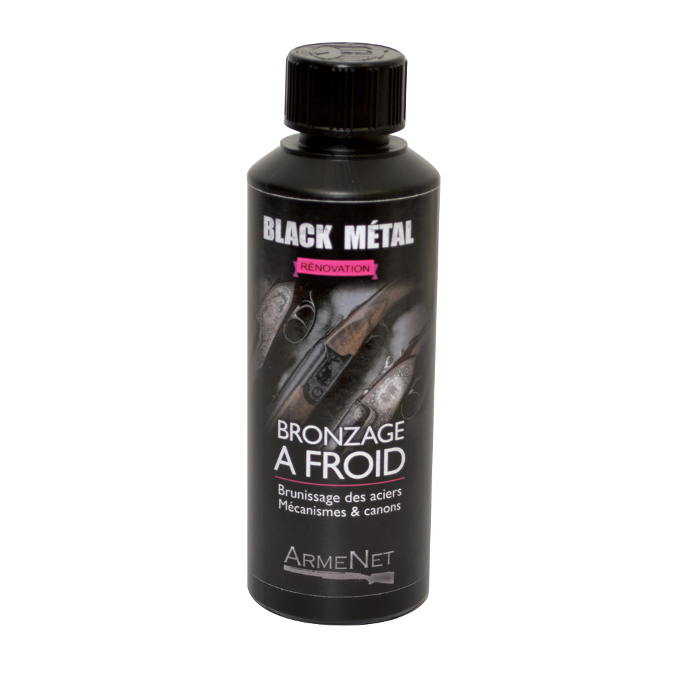 Bidon produit de bronzage a froid Black metal 250 ml